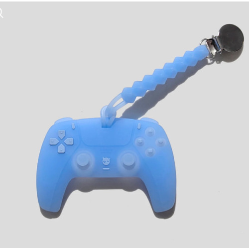 The Tiny Titan In Sub-Zero Blue PS5 Video Game Teether – BabyGlitch