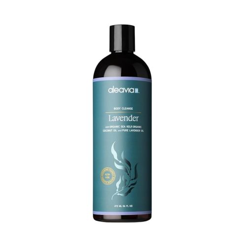 Aleavia Lavender Body Cleanse – Organic & All-Natural Prebiotic Body Wash, Scented with Pure Essential Oils – Nourish Your Skin Microbiome – 16 Oz.