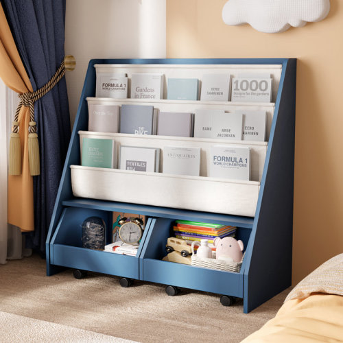 Isabelle & Max™ Kids Standard Bookcase Storage Shelving Unit With Wheels | Wayfair