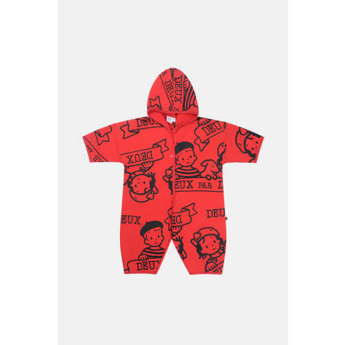40Th Anniversary Printed Jersey One-Piece Poppy Red