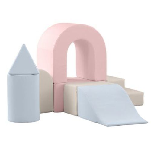 KIDKII Lux Play Set 8-Piece Foam Climbing & Motor Skill Play Kit, Pastel Mix