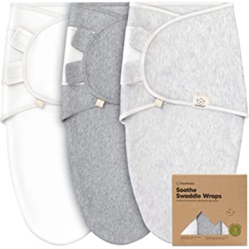 3-Pack Organic Baby Swaddle Sleep Sacks - Swaddles for Newborns, Infant 0-3 Months, Baby Girls, Boys, Soft & Snug Newborn Sleep Sack, Nursery Swaddling Blankets (Cloud)