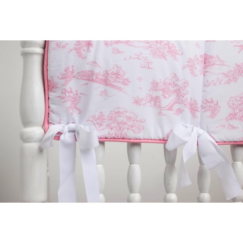 Storyland Toile Crib Rail Cover | Maison Nola