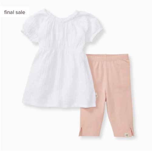Puff Sleeve Organic Baby Girl Top & Pants Set – Burt's Bees Baby