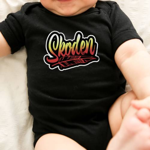 Skoden bodysuit for baby, Indigenous owned shops, Indigenous baby clothes, Native kids clothing, clothes for Native baby