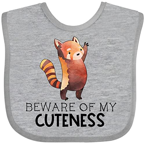 inktastic Beware Of My Cuteness Cute Red Panda Baby Bib