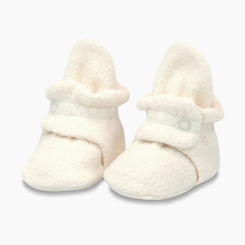 Zutano Cozie Fleece Bootie - Cream, 6 M