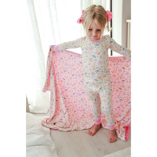 Double Sided Bamboo Kids Blanket in Loosey Goose | Caden Lane