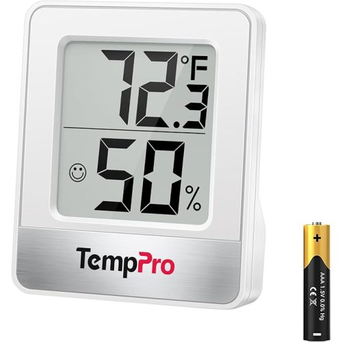 TempPro TP49 Digital Hygrometer Indoor Thermometer Humidity Meter Room Thermometer with Temperature and Humidity Monitor Mini Hygrometer Outdoor Thermometer (Previously ThermoPro)