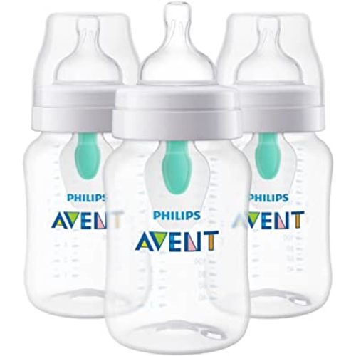 Philips Avent Anti-colic Baby Bottle with AirFree Vent, 9oz, 3 pack, SCY703/03