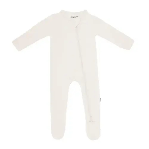 Zippered Footie in Oat | Baby Footie Pajamas | Kyte Baby