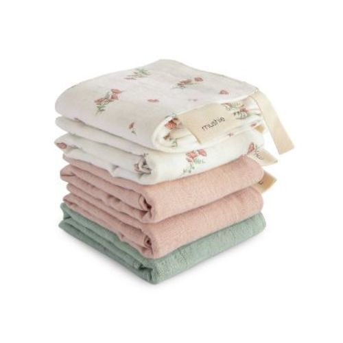Mushie Muslin Cotton Washcloth 5-Pack