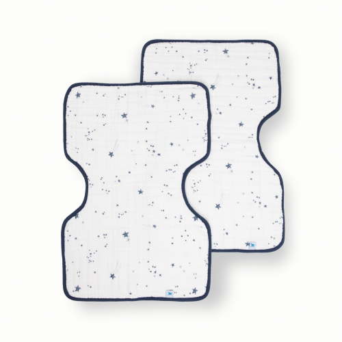 Little Unicorn Muslin Baby Burp Cloths 2 Pack - Shooting Stars