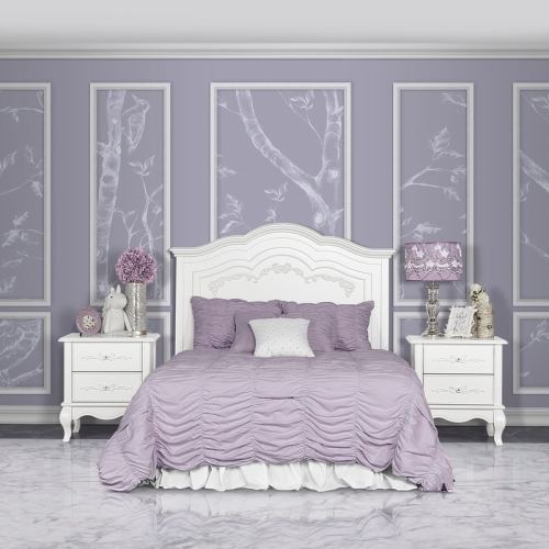 Evolur Aurora 5 in 1 Convertible Crib - Frost