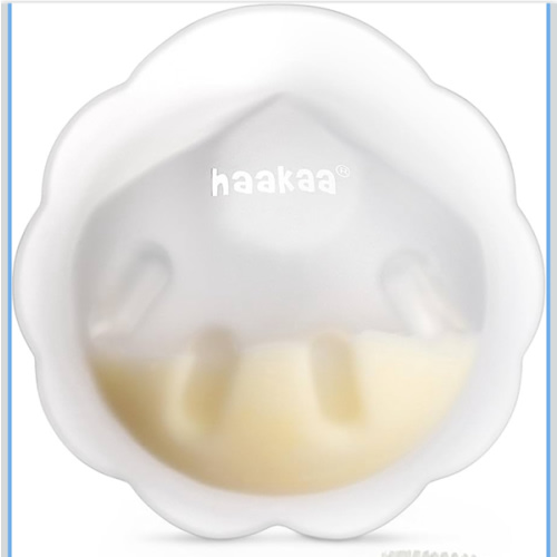 haakaa Petal Soft Silicone Milk Collector丨Discreet Leak-Protection Breast Milk Saver, Reusable Breast Shells Milk Collection Cup for Breastfeeding with Cleaning Brush- 1PC