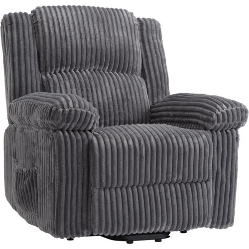 Red Barrel Studio® Corduroy Recliner Chair, Manual Recliner Sofa with Pillow Top Arms & Side Pocket, 400LB Capacity & Reviews | Wayfair