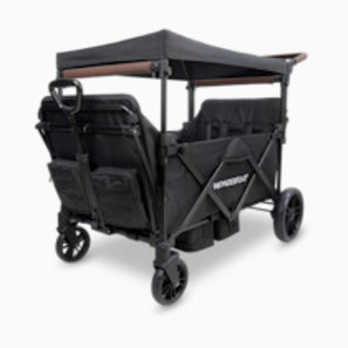 WonderFold Wagon Push & Pull Quad Stroller Wagon - Black