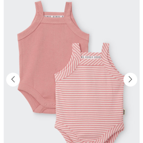 Bonds Newbies Rib Singlet Suit 2 Pack | Baby Baby Bodysuit | BWJKA
