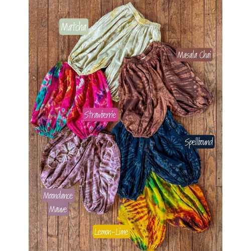 Kids Hippie Boho Pants, Cloth Diaper Friendly Flow Pant, Baggy Elastic Waist Cozy Harem Pants for Newborn Baby Toddler Kid Youth, Boho Baby