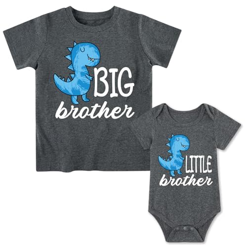 Funnycokid Big Brother Little Brother Matching Outfits Toddler Lil Bro Boy Shirts Set Baby Gifts Clothes