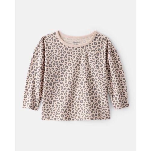 Baby Girl Leopard Print Long-Sleeve Top - Brown - Carter's | Carter's