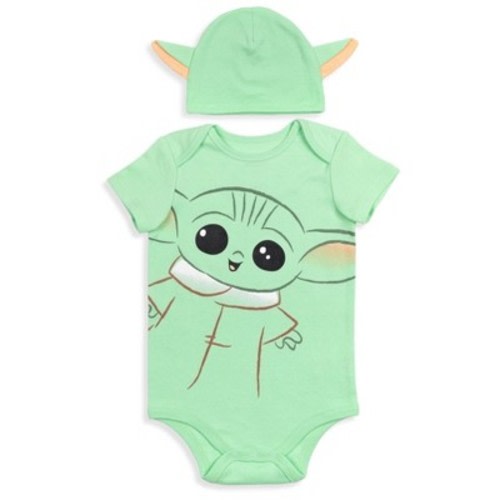 Star Wars The Child Newborn Baby Boys Cosplay Bodysuit and Hat Set 3-6 Months