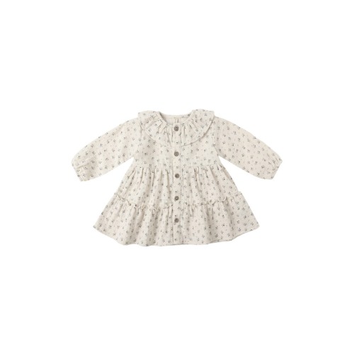 Bluebell Print Cotton Dress, 3-6M