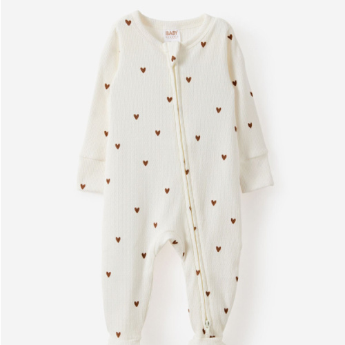 Littlie Organic Long Sleeve Zip Romper