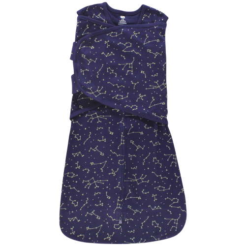 Hudson Baby Convertible Swaddle Sleep Sack, Navy Constellation, 0-3 Months