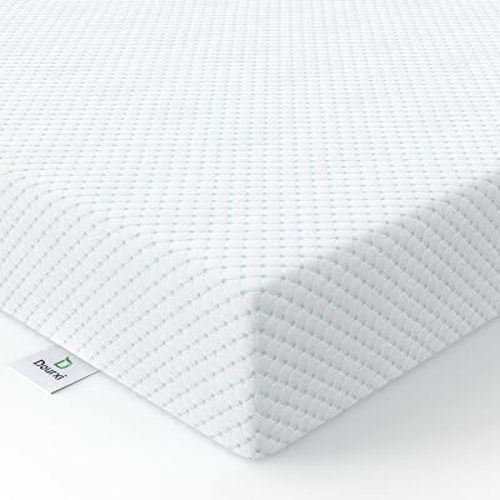 Dourxi Mini Crib Mattress, 38x24x4 Inch Dual-Sided Gel Memory Foam Mattress