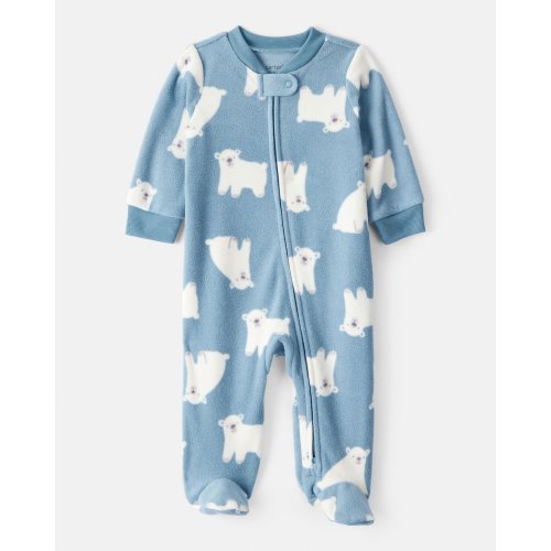 Baby Boy Polar Bear Loose Fit Long-Sleeve Sleep & Play Pajamas - Blue - Carter's | Carter's