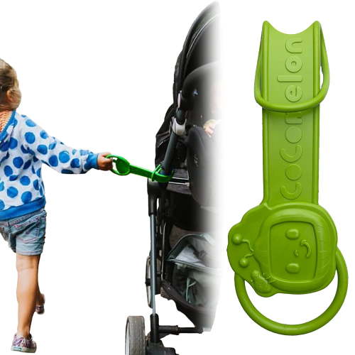 Tagalong CoComelon Stroller Accessory for Child Safety , Toddler Stocking Stuffers and Toddler Travel Essential , Toddler Must Have to Keep Kids Close , Links to Strollers, Luggage, Shopping Carts Coco Green 1 Count (Pack of 1)