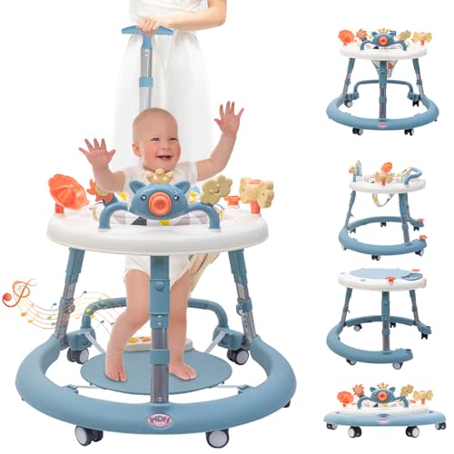 Baby Walker, Baby Walkers and Activity Center, Baby Walker Baby Jumper Activity Center,Baby Walker with Wheels for Boys Girls, Baby Walker with Wheels for 6-18 Months (Blue)