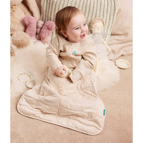 Sleep Bag Long Sleeve 3.5 TOG Cotton Oatmeal Moon Quilting