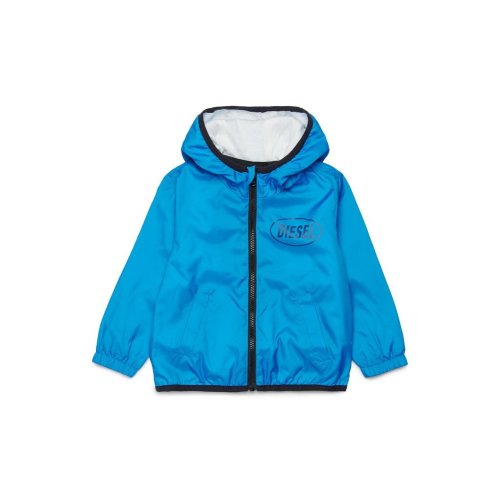 Diesel Kids Logo Printed Hooded Jacket