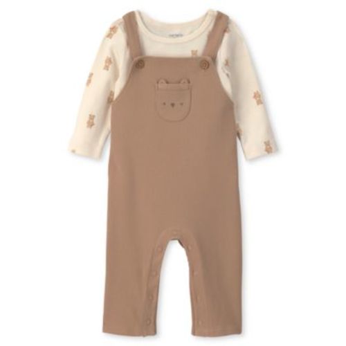 Baby Boy's Long-Sleeve Top and Overall 2-Piece Set; 3 months