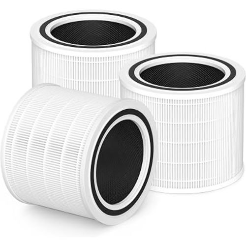 Core 200S Replacement Filter compatible with LEVOIT Core 200S and Core 200S-P Smart WiFi Air Purifier, 3-in-1 High-Efficiency Filter, Core 200S-RF, White, 3 Pack, For Home Office Livingroom Bedroom