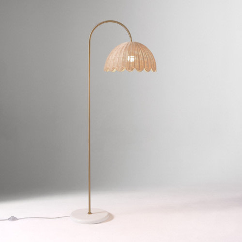 Rattan Bubble Floor Lamp