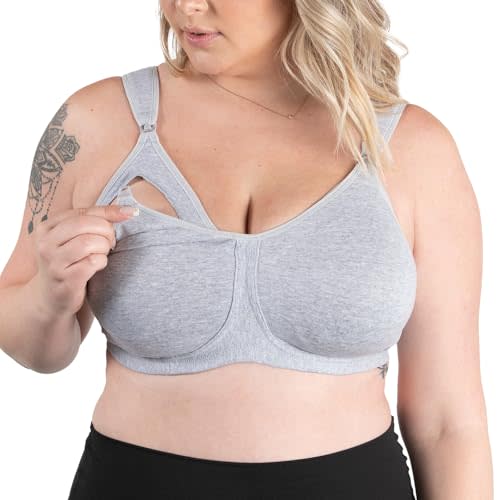 LEADING LADY, Vivien, Wireless Nursing Bra, Cushioned Straps, Unlined Fold-Down Cups, One Hand Nursing Clasps, 36B-42DD