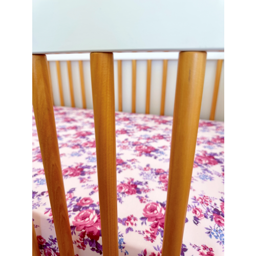 Stretch Crib Sheet, Violet Rose