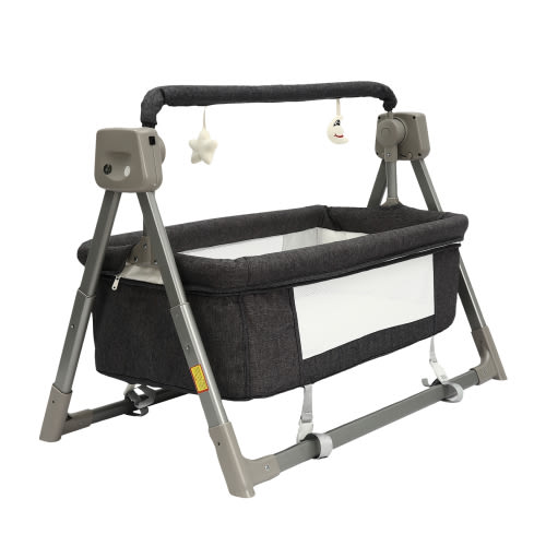 Rocking Chair Electric Cradle Baby Swing Bed, Automatic Rocking Recliner Crib Basket