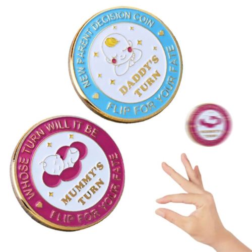 Baby Gift New Parents Decision Coin, Pregnancy Gifts New Born Baby Bifts, New Parents Gifts Couples Gift Ideas for First Time to be Daddy Mummy for Thanksgiving Fathers Day, Double Sided