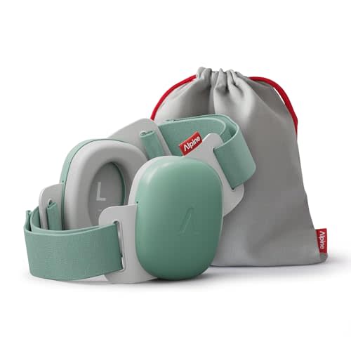 Alpine Muffy Baby Comfort - Protects Hearing for Babies and Toddlers - CE & ANSI Certified - Unique Headband for Safe fit & Comfort - Multi-adjustable for Ages 3-48 Months, 24dB Sound Reduction, Green