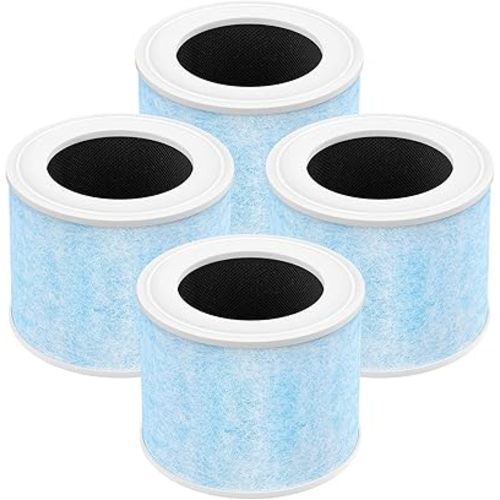 4-in-1 Air Filter Compatible with Momcozy Nursery Air Purifier, H13 True HEPA Filter with Activated Carbon, 4 Pack
