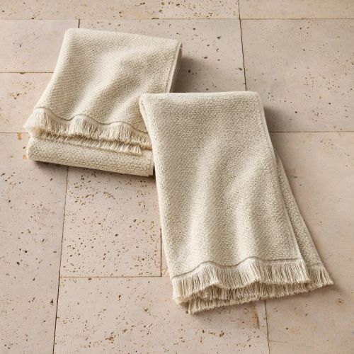 2pk Organic Texture Hand Towel - Casaluna™ in Natural