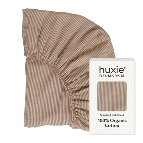 Standard Organic Crib sheet Natural Stripe – huxie Denmark