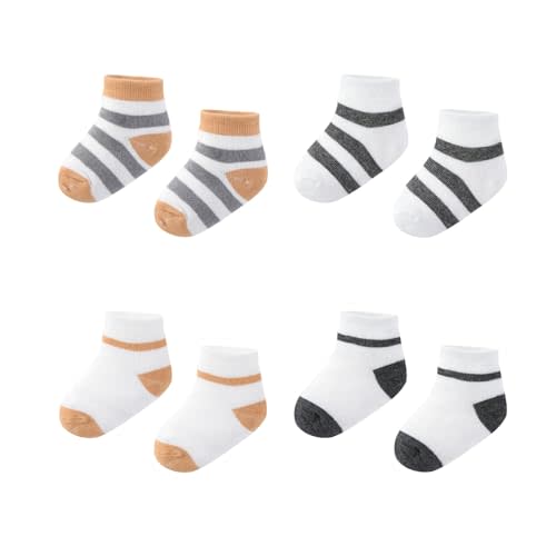 BABYSOLIS 4 Pairs Unisex Baby Socks 0-18months Infant Boys Girls Ankle Socks New Born Practical Fashion Accessories
