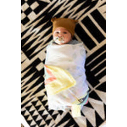 "Coast Salish Pattern" Baby Wool Blanket - Eighth Generation