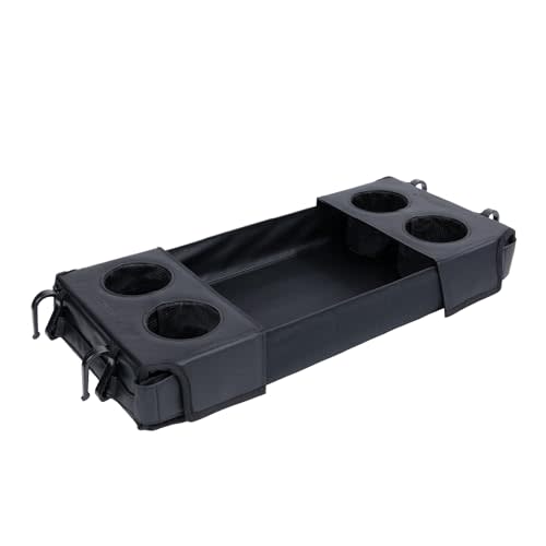 WONDERFOLD Flex Snack Tray for L4 Stroller Wagon with Convertible Cup Holders & Adjustable Sidewalls to Maximize Space, Easy to Install, Easy to Clean