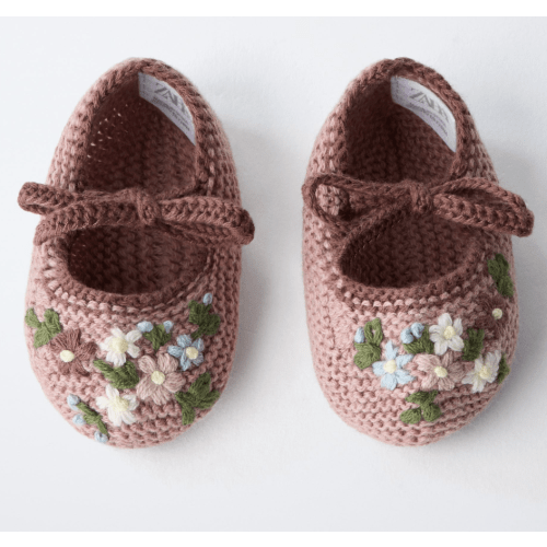 FLORAL KNIT BOOTIES